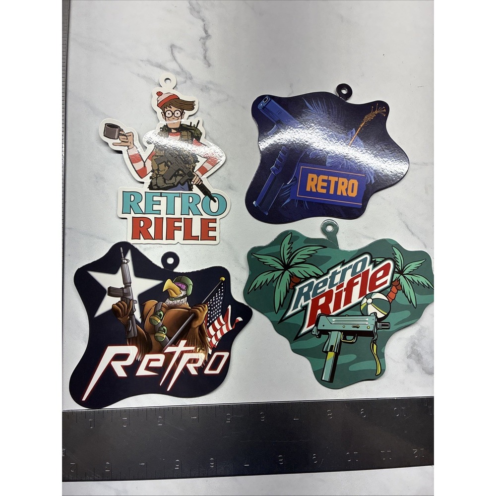 Retro Rifle Sticker Lot 4
